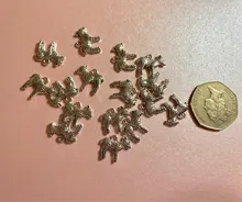 15 Uds. De colgantes de unicornio de caballo, 13x12mm, colgantes de Color plata antigua, fabricación artesanal, búsqueda de joyería tibetana