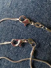Cadena Lisa De Serpiente chapada en plata para mujer, Gargantilla estampada de 1MM y 2MM, joyería de 16, 18, 20, 22, 24, 26, 28 y 30 pulgadas, envío directo
