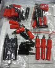 Amplifier Terminal Post Connector-Binding Jack-Mount Banana-Plug Black JS-910B 5-Red-5
