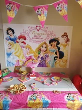 1 Uds seis princesa decoración para fotografías fondos tela de vinilo foto tiroteos telones de fondo para cumpleaños niños niñas fiesta suministros