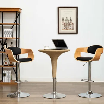 

Black wooden folded and imitation leather Bar stool chairs