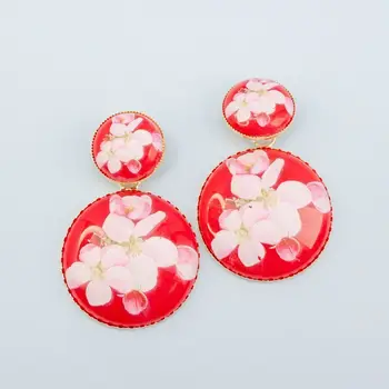 

Earrings jewelery orchids (Lock-Carnation, acrylic, red) 54511