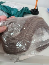 LISI HAIR-extensiones de cabello sintético de fibra de alta temperatura para mujer, extensiones de pelo de línea de pescado de 24 pulgadas, color marrón, Rubio, Ondulado Natural