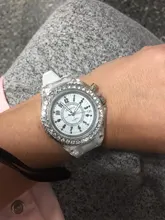 A0001-reloj LED luminoso para niños, de silicona, con lámpara, Color caramelo