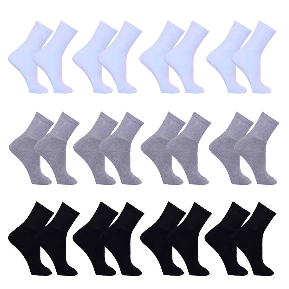 Men's Socks Kit 12 Paired High Top Long Cotton Colors - Men's Socks ...