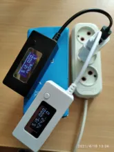 Amperímetro de cola blanca de KCX-017 con pantalla LCD, medidor de Monitor de capacidad de corriente de voltaje Mini USB, Detector de 3V-7V, medidor de corriente móvil