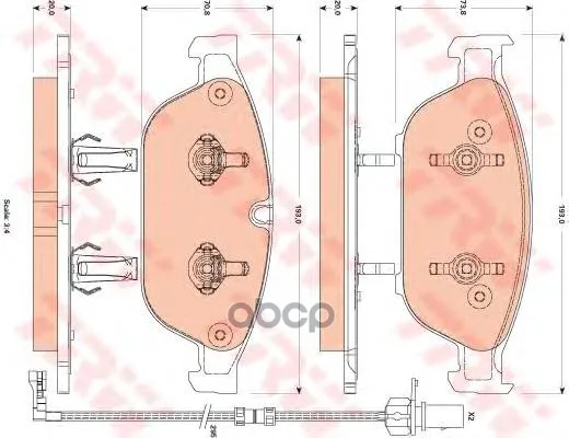 Колодки Тормозные Audi A8 3.0-4.2(1ll) 09- Передние Trw/Lucas Gdb1883 TRW/Lucas арт. GDB1883
