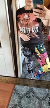 Jeggings de moda de otoño para mujer, mallas divertidas con estampado Digital de dibujos animados, Hip cómic, de realce, cintura alta, Fitness
