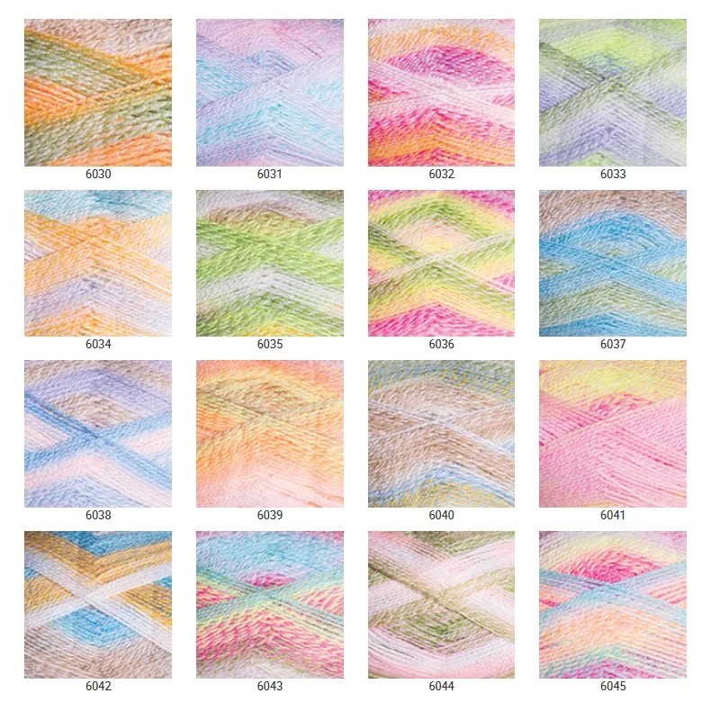 Yarnart Everest Daylight Yarn 3x200gr-610mt Hand Knitting Crochet Thread %100 Acrylic Batik Variegated Strand Mink Vivid Blanket