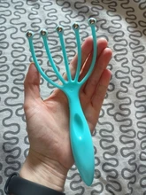 Masajeador de cuero cabelludo, cabezal de bola de acero, relajación, cinco dedos