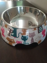 Pet-Bowl Stainless-Steel Melamine Dog And Removable 
