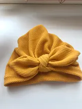 2019 de moda bebé Orejas de conejo bebé niños niñas bebé Sombrero estilo Boho gorro bufanda turbante cabeza gorro envolvente pañuelo