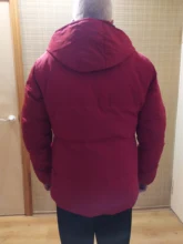 Men Jacket Coat Duck-Parka Thick-Hat Puffer Autumn White Winter Mens Stand-Collar Hood