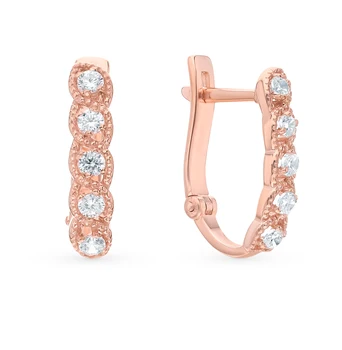 

Silver earrings with cubic zirconia sunlight sample 925 test