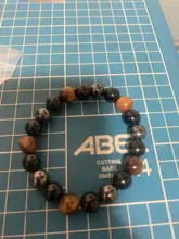 Magnético novedoso de ojo de tigre de hematita cuenta de piedra pulsera de pareja imán de cuidado de la salud de las mujeres de los hombres a la pérdida de peso de la joyería