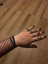 Tocona 11 unids/set antiguo Vintage de Color plata de diamantes de imitación anillo de conjunto para las mujeres geométrico nudillo conjunto de Anillos Midi Anillos 10057