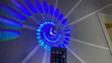 LED Wall Light-Effect Lobby Remote-Controller Spiral-Hole Home-Decoration Colorful RGB