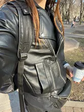 Jacket Women Basic-Coat Moto Aelegantmis Faux-Leather Plus-Size Winter Outerwear Autumn