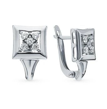 

Silver earrings with cubic zirconia sunlight sample 925