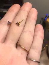 BOAKO Pendientes de Plata 925 Pendientes para las mujeres violeta Pendientes coloridos Pendientes de oro/joyería de Plata Piercing en la oreja de regalo Серьги #20