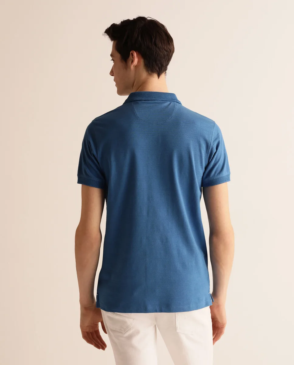 Men's Polo slim blue short sleeve | Спорт и развлечения