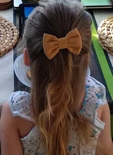 Pinzas para el pelo para niña pequeña, lazos, pasador de pana para niño, horquillas retro para fiesta, Clip de pico de pato