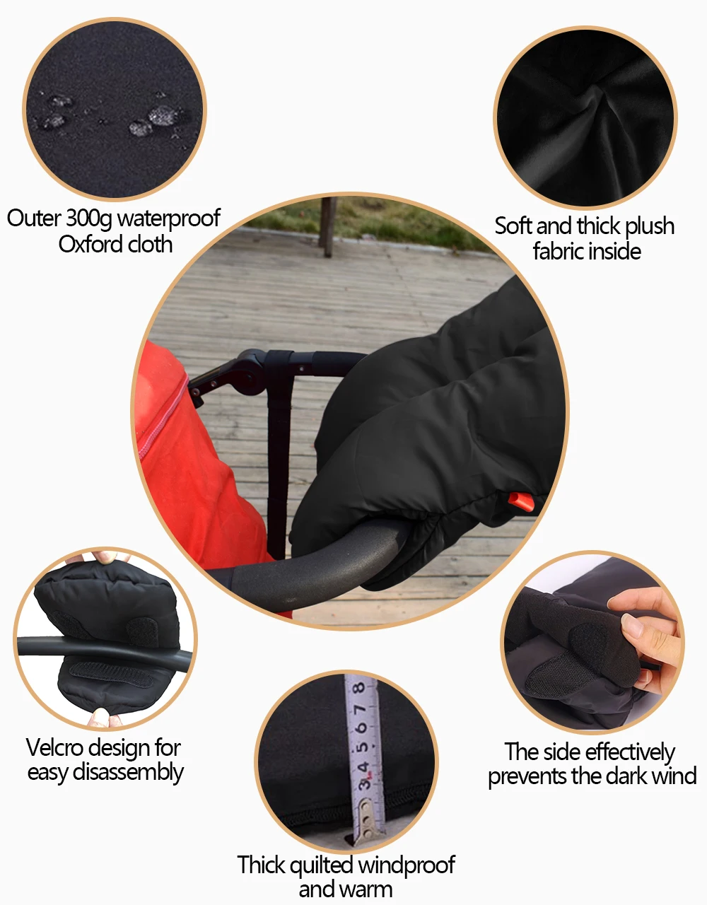 Winter pram hand muff baby carriage pushchair warm Fur Fleece hand cover buggy Clutch Cart Muff Glove stroller accessories 2 U9654f0c531554485a6f3485d4ac05e7bh