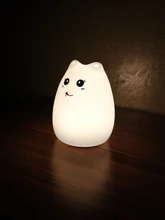 Ornaments Touch-Sensor Night-Lamp Desktop-Decor Baby Bedroom Battery/usb-Charge Silicone