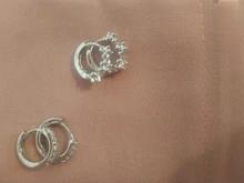 ANENJERY 925 de plata esterlina Simple circón de una sola fila pendientes para las mujeres brincos oorbellen pendientes de botón pendientes S-E14