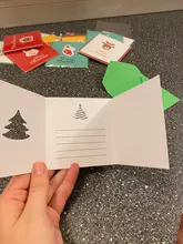 Greeting-Cards Postcard Merry-Christmas Small Kids Xmas-Party New-Year Mini 12pcs Creative