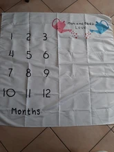 Manta de crecimiento mensual para bebé recién nacido, utilería de fotografía, fondo de tela conmemorativa, alfombra, accesorios para bebé recién nacido