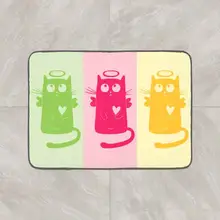 Else зеленый розовый желтый кошки 3d узор принт противоскользящие декоративные пол двери Коврики для дома прихожей гостиной