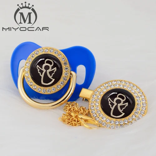 GANGB-6 6-18M MIYOCAR золото серебро танец Ангел прекрасный красивый золотой bling соска и соска клип BPA бесплатно пустышка bling уникальный дизайн гангб - Цвет: GANGB-6 6-18M