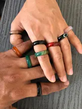 Lote de 20 unidades de anillos de piedra Natural Vintage para mujer, 5-6MM, abalorio de piedra con joyas anillos, Unisex, venta al por mayor