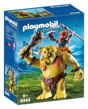 

9343 Playmobil Trol giant with dwarf backpack toy items created Manual