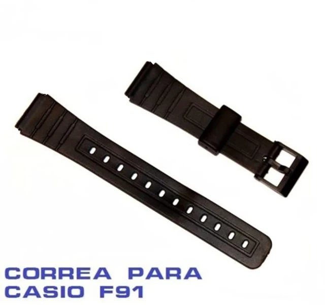 Black plastic strap for Casio watch model F-91 18mm replacement, new F-105W-1ASV,  F-91W-3W, F-105W-1AV - AliExpress