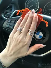 Foxanry-anillos de fiesta de Plata de Ley 925, cadena Simple hueca, Cruz, geométrica, diseño creativo hecho a mano, regalos de joyería para novia