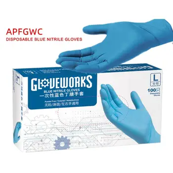 

100Pcs Disposable Nitrile Gloves Medical Anti-virus Slip Resistant Powder Latex Gloves Food Hospital Factory Cleaning Gloves