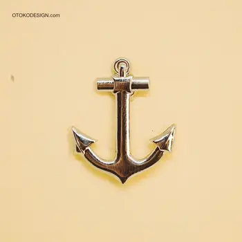 

Badge metal silver anchor (53165)