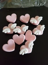 (10 unidades/lote) Clip de amor de estilo japonés chica Rosa pequeña decoración de Clips foto estudiante papelería Carpeta de papel Clip