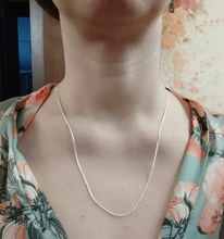 Cadena para colgante de plata de primera ley estilo serpiente para mujer, gargantilla, plata esterlina 925, sólida, 1mm, largo de 16 a 28 pulgadas (40-80cm), CN001