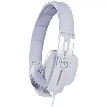 

Hiditec wave white headband headphones-speakers 40mm-103db-wired microphone-connector 3.5