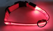 Collar LED de nailon para mascotas, fluorescente y luminoso, suministros para mascotas, correa de seguridad nocturna intermitente de seguridad que brilla en la oscuridad