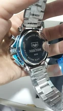 NEKTOM-reloj de cuarzo para hombre, cronógrafo de pulsera, resistente al agua, con correa de acero, militar, deportivo