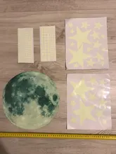 Pegatinas de pared brillantes en la oscuridad, 435 Uds., punto de estrella de Luna luminosa, pegatinas de pared fluorescente, decoración ambiental