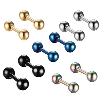 

2PCS Stainless Steel Ear Cartilage Earring Stud 16G Cartilage Piercing Barbell Helix Tragus Piercing Stud Ear Piercing Jewelry