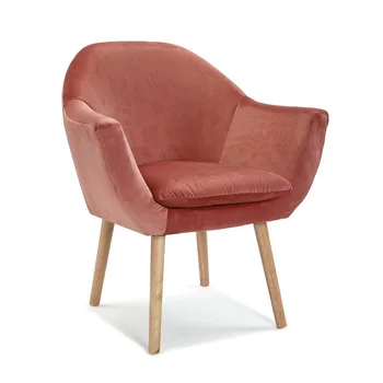 

Versa Home terracotta furniture armchair material four-legged wood with armrests 19501398