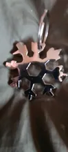 Llave de copos de nieve multifuncional, herramienta portátil para exteriores, forma octogonal, 18 en 1, llave multifuncional con anillo