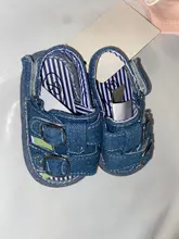 Zapatos de lona vaquera para bebé recién nacido, zapatillas de suela suave de algodón para primeros pasos, sandalias de cuna para niño y niña