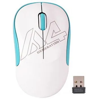 

Mouse A4 V-track g3-300n white/blue optical (1000dpi) wireless USB for laptop (3but)